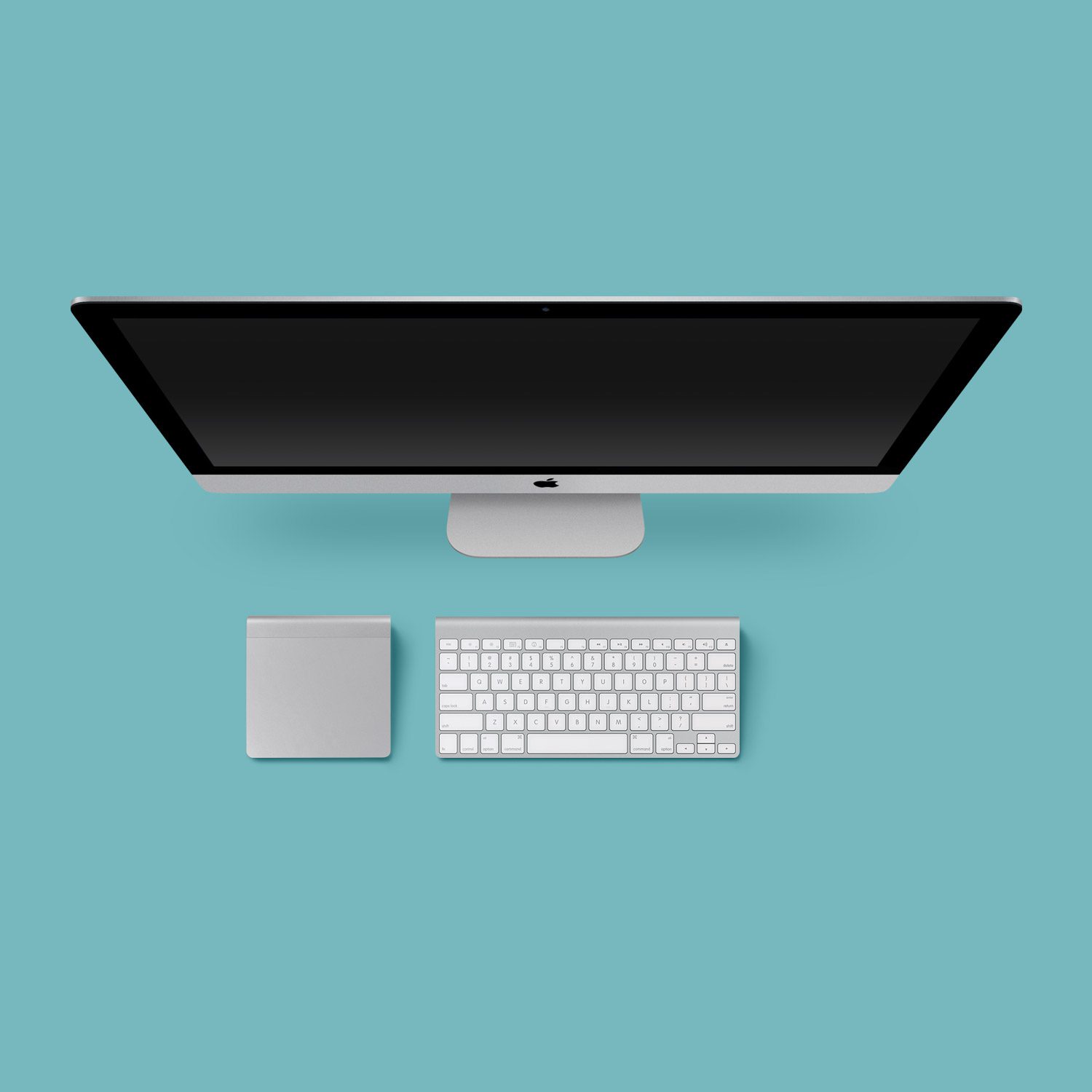 A computer monitor and keyboard on top of a table.